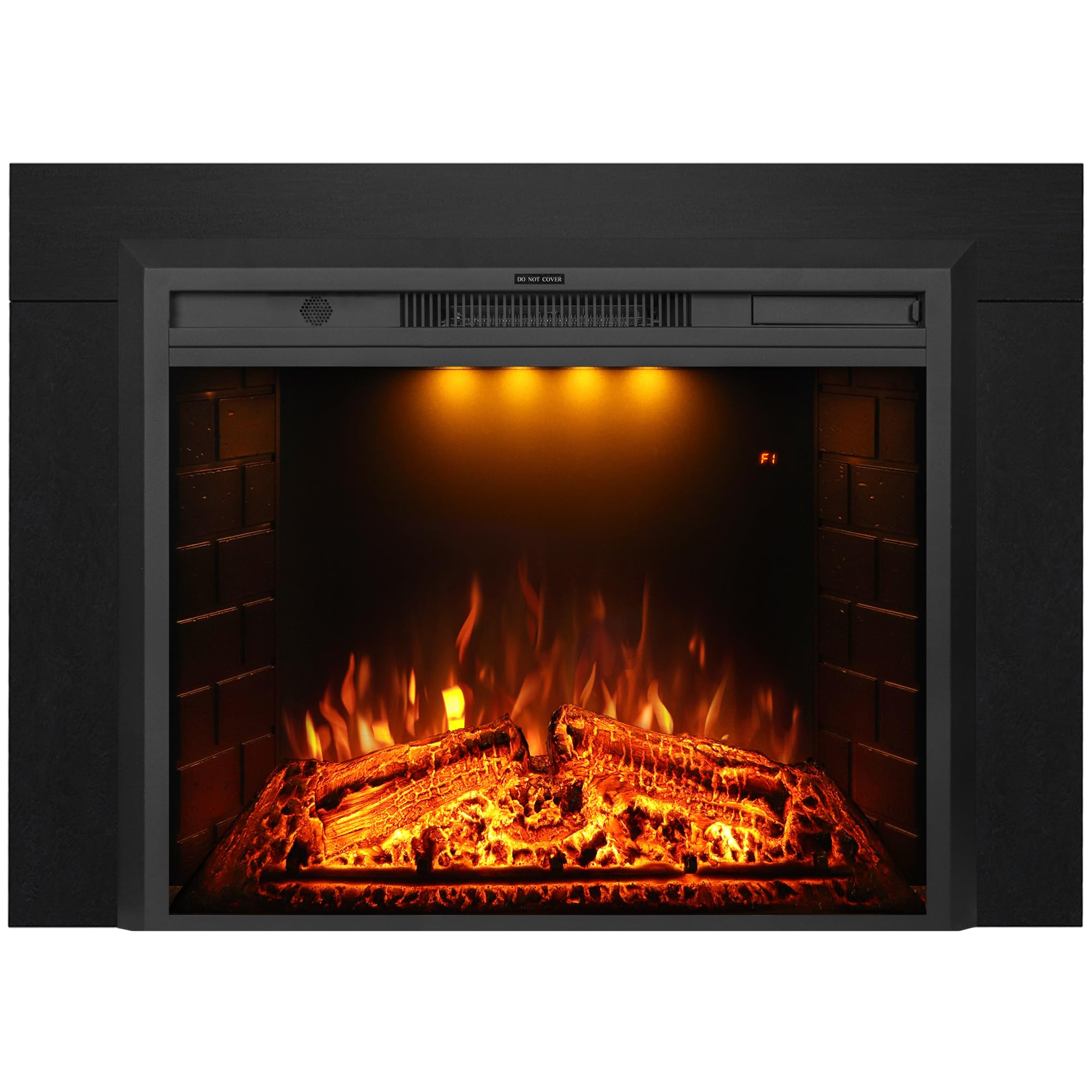 EFT 30" Electric Fireplace Insert with Trim Kit | Fits Max Opening 39"x29" | Realistic Sound & Remote