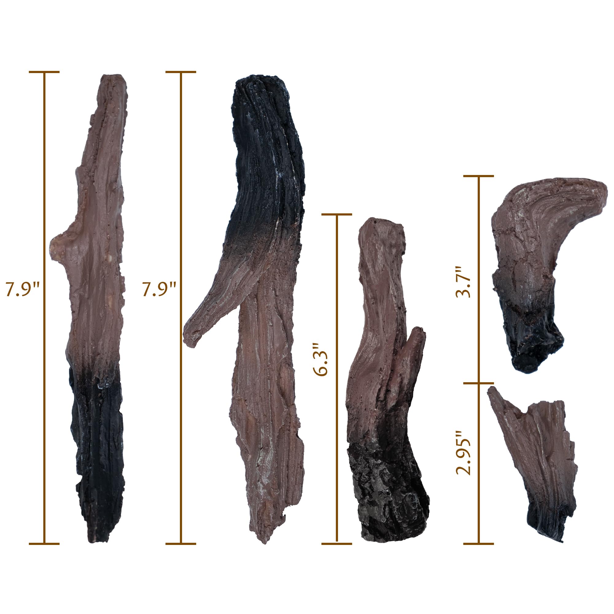 Dreamflame Logs for Electric Fireplace Realistic Synthetic Resin Log