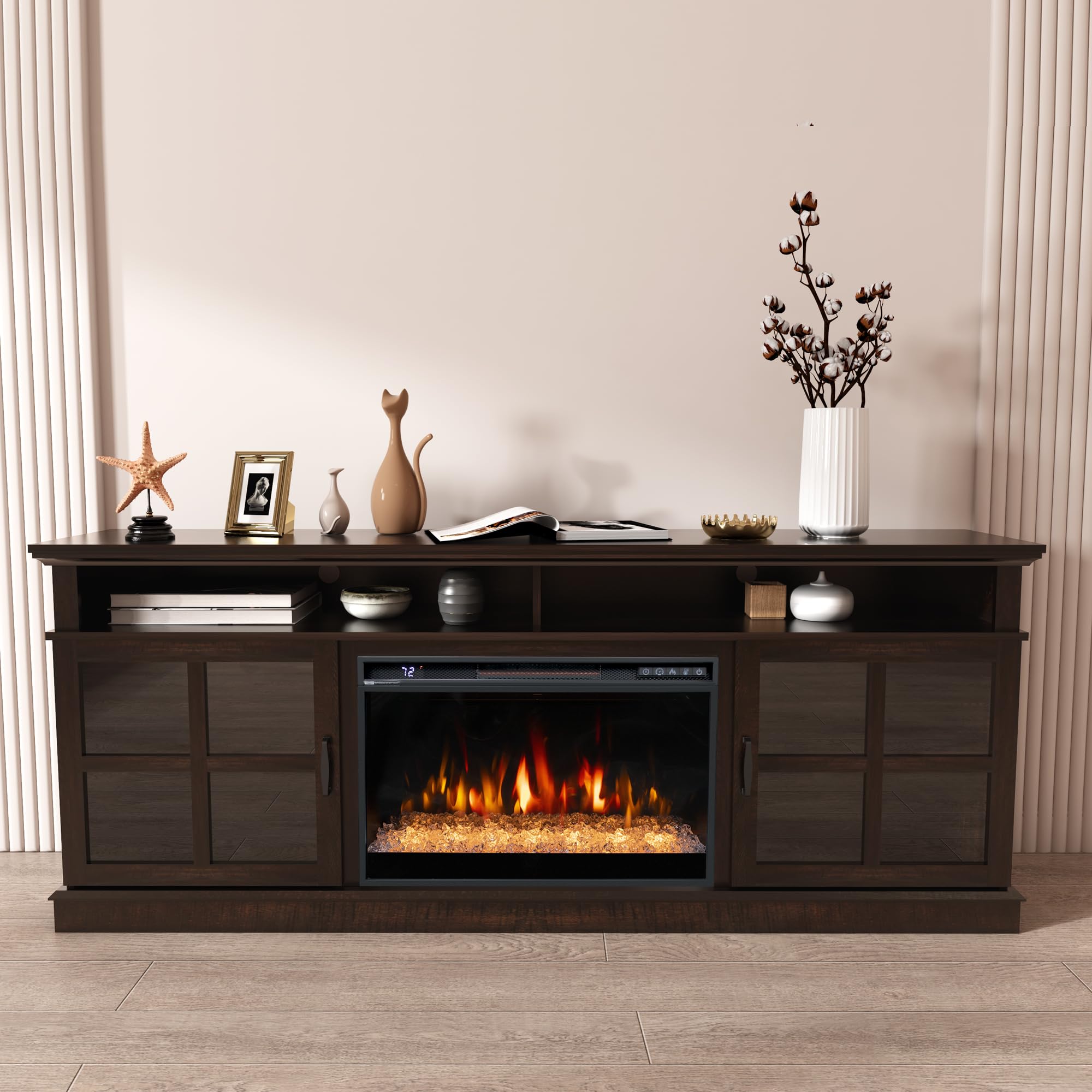 Dreamflame 26 Inches Electric Fireplace Inserts&1500W&Crystal
