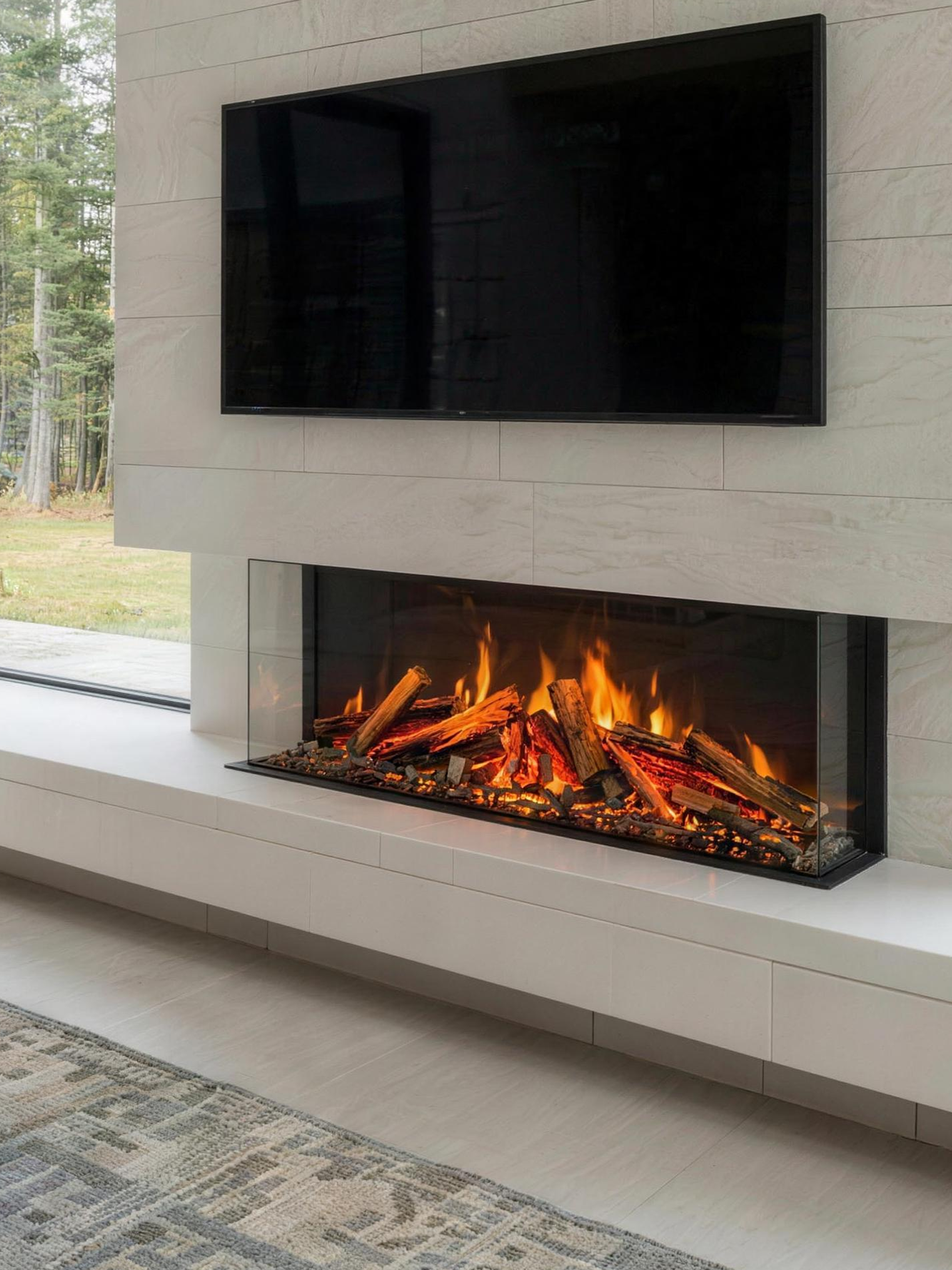 3-Sided Fireplaces