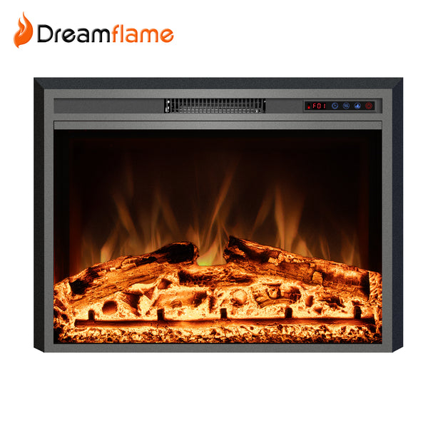 Dreamflame Recessed Electric Fireplace Insert with Realistic Flame Effect-EFB