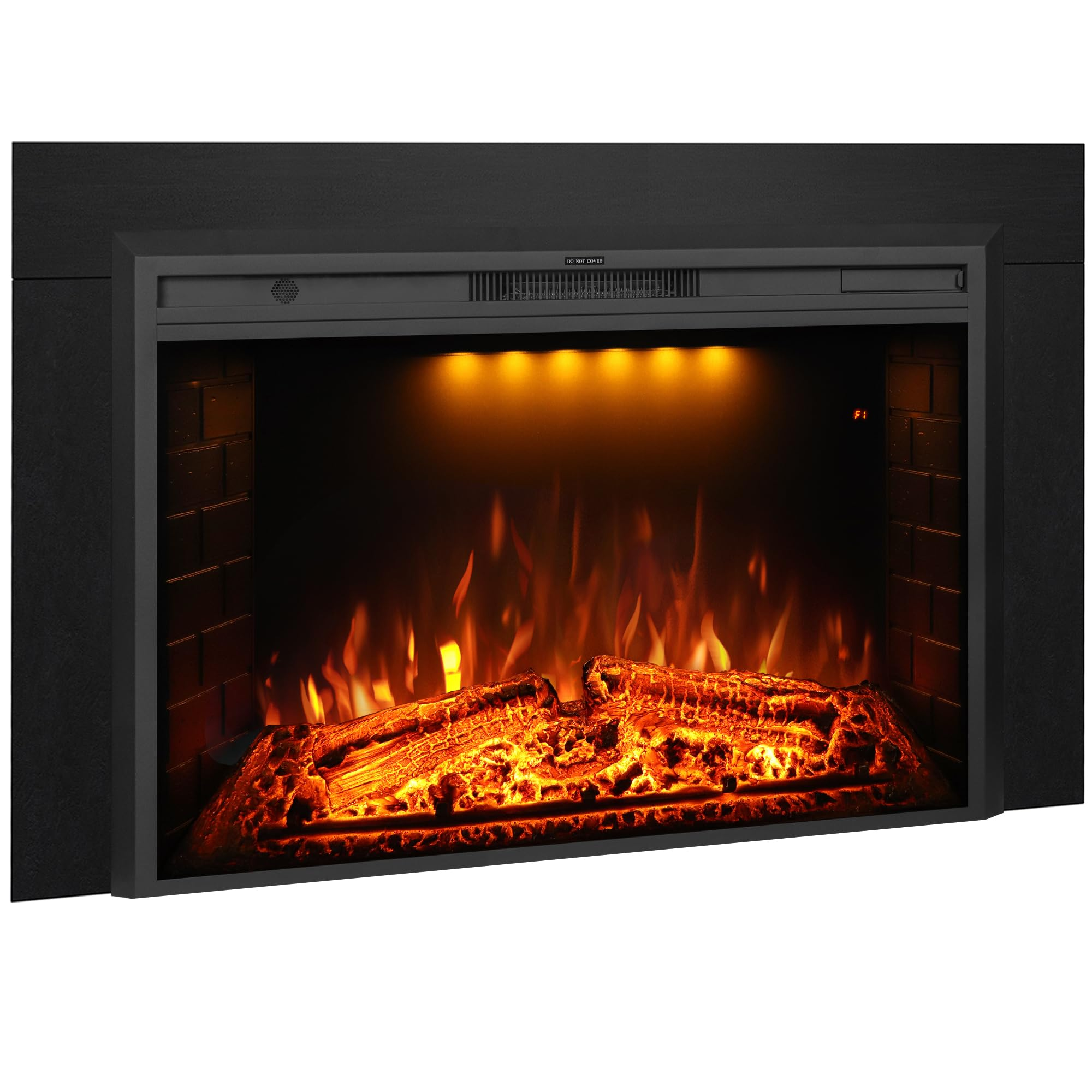 EFT 40" Electric Fireplace Insert with Trim Kit | Fits Max Opening 48.8"x32" | Realistic Sound & Remote