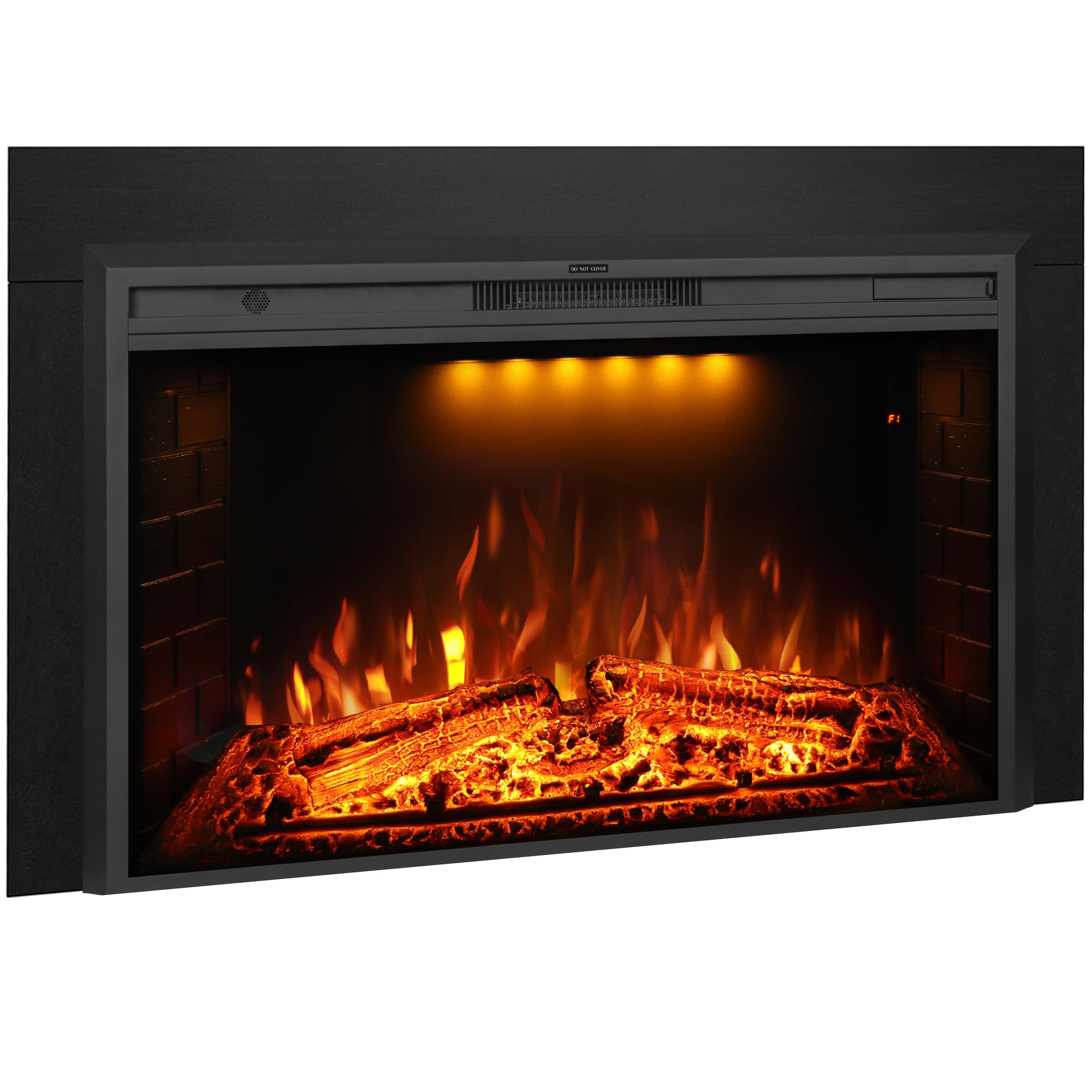 EFT 43" Electric Fireplace Insert with Trim Kit | Fits Max Opening 51.8"x32" | Realistic Sound & Remote