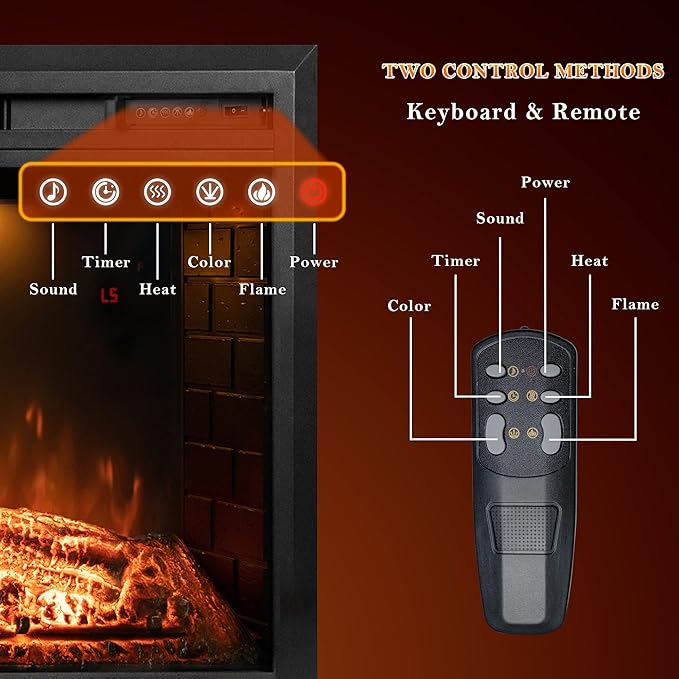 Dreamflame Electric fireplace remote control of EFT