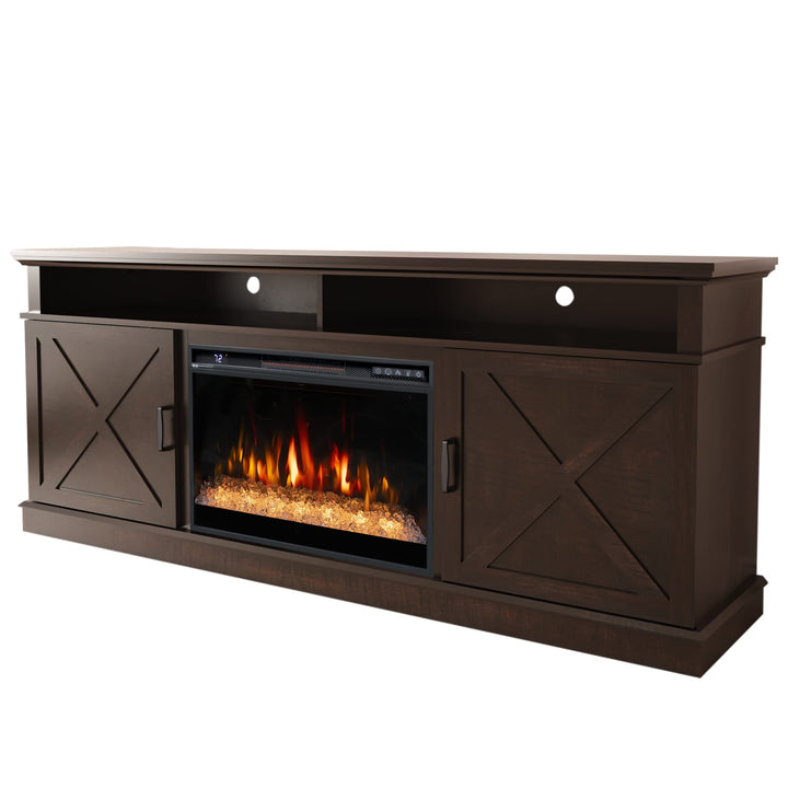 Dreamflame Fireplace TV Stand with 26 inch Electric Fireplace (Crystal)