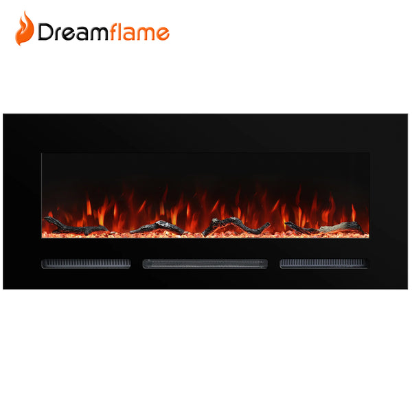 Dreamflame Recessed&Wall-Mounted Electric Fireplace Heater with 13*5 Color Combinations-EFD