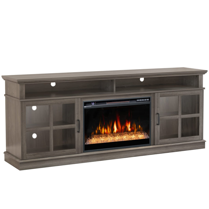 Dreamflame Fireplace TV Stand with 26 inch Electric Fireplace Glass Door(Crystal)