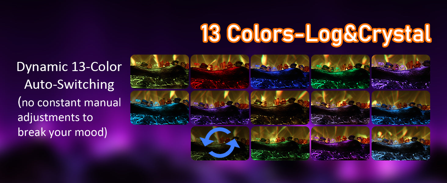 EFRpro 80" Smart Electric Fireplaces Inserts, Remote & Touch Screen & APP Control, Recessed & Wall-Mounted Fireplace Heater - Detail 2