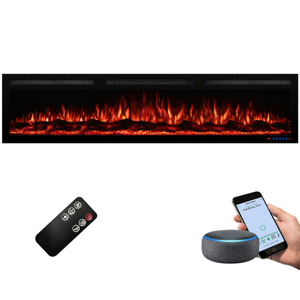 Electric fireplace BI72GP glass panel